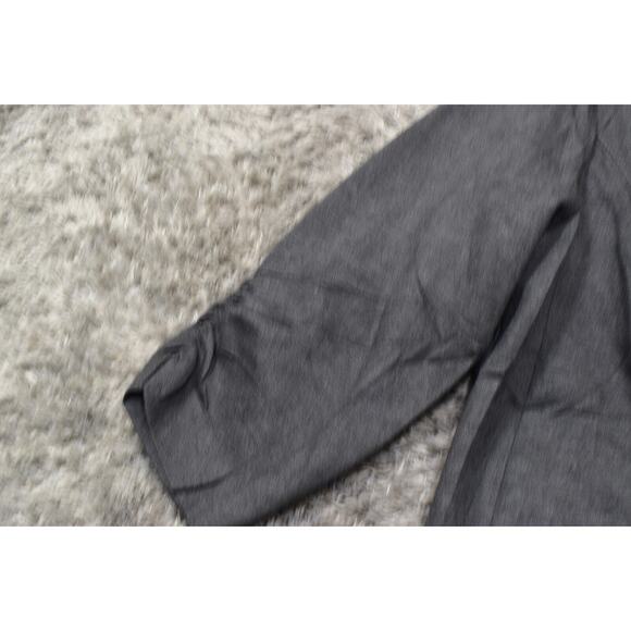 Studio by Torrid Gray Button Blazer Plus Size 2 Rayon Button 3/4 Sleeve Solid - Picture 6 of 7